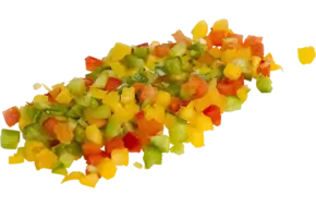 Paprika gemengd brunoise 5mm 500gr